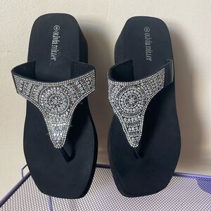 Olivia Miller Rhinestone Sandals